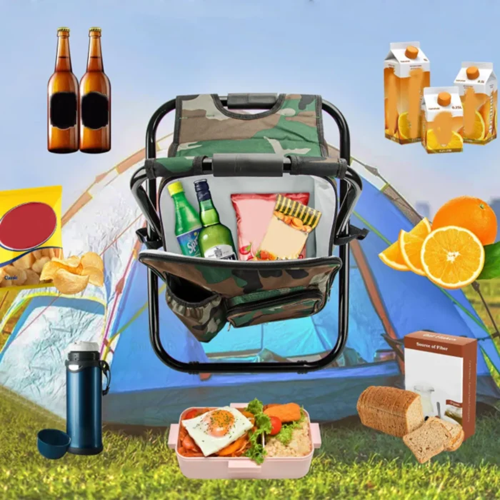 Cadeira Mochila Banqueta Bolsa Semi Térmica Portátil para Camping e Pesca - Imagem 7