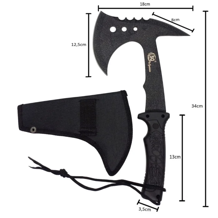 Kit Faca e Machado Premium – Resistência e Precisão para Suas Aventuras ao Ar Livre!