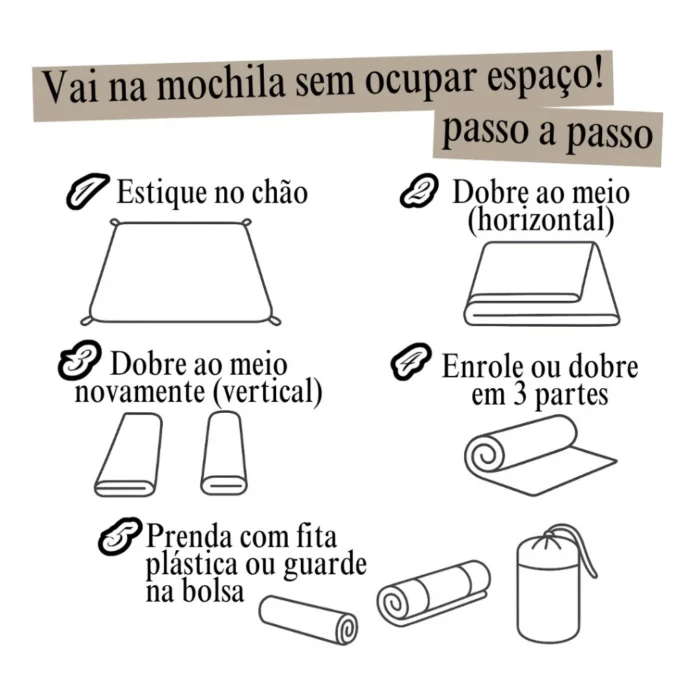 Manta Impermeável para Camping 135x135cm – Conforto e Proteção para Até 6 Pessoas - Imagem 3