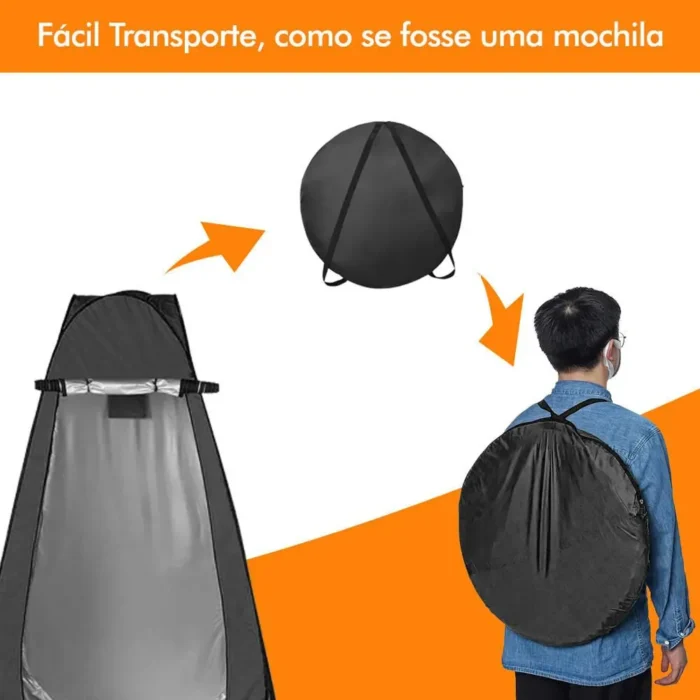 Tenda Privativa Pop Up Camping – Montagem Rápida, Privacidade Total e Proteção Impermeável - Imagem 10
